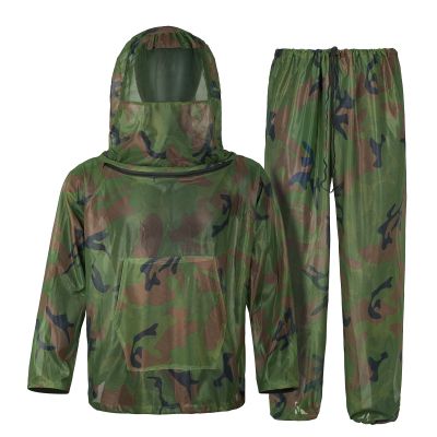 Tongcamo Mosquito Net Suit Camo Hunting Mesh Suit Bug Net Clothing with Hood for Outdoor Protection No-See-Ums Garden Camping