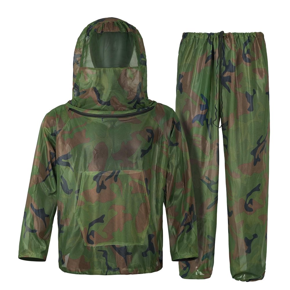 Tongcamo Mosquito Net Suit Camo Hunting Mesh Suit Bug Net Clothing with Hood for Outdoor Protection No-See-Ums Garden Camping