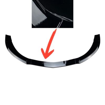 Compatible For Mercedes Benz CLA Class C117 W117 CLA200 CLA260 CLA45 AMG 2013-2015 Front Bumper Spoiler Lip Car Splitter Trim Part(Glossy Black)