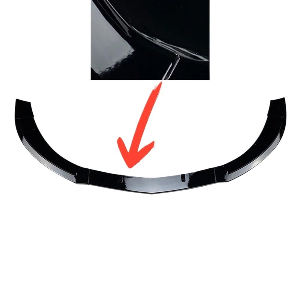 Compatible For Mercedes Benz CLA Class C117 W117 CLA200 CLA260 CLA45 AMG 2013-2015 Front Bumper Spoiler Lip Car Splitter Trim Part(Glossy Black)