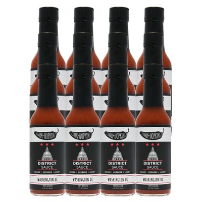 Clark + Hopkins District Sauce, Washington DC Dipping Sauce/Finishing Touch, with Ginger, Aromatic Berbere Spices & Honey, 5 oz (12 Pack)