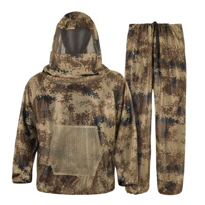Tongcamo Mosquito Net Suit Camo Hunting Mesh Suit Bug Net Clothing with Hood for Outdoor Protection No-See-Ums Garden Camping