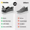 FitVille Diabetic Shoes for Men Extra Wide Width, Swollen Feet Shoes for Diabetics Pain Relief (Grey, 13 Wide) view 3