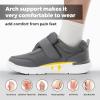 FitVille Diabetic Shoes for Men Extra Wide Width, Swollen Feet Shoes for Diabetics Pain Relief (Grey, 13 Wide) view 4