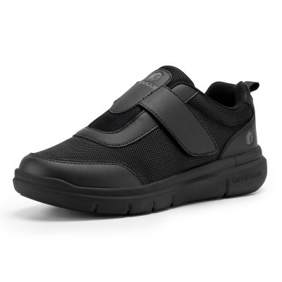 FitVille Diabetic Shoes for Men Extra Wide Width Orthopedic Swollen Feet Shoes, Neuropathy Foot Pain Relief Walking Sneakers for Elderly Seniors with Parkinson's (Black, 13 Wide)