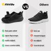 FitVille Diabetic Shoes for Men Extra Wide Width Orthopedic Swollen Feet Shoes, Neuropathy Foot Pain Relief Walking Sneakers for Elderly Seniors with Parkinson's (Black, 13 Wide) view 3