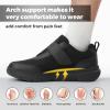 FitVille Diabetic Shoes for Men Extra Wide Width Orthopedic Swollen Feet Shoes, Neuropathy Foot Pain Relief Walking Sneakers for Elderly Seniors with Parkinson's (Black, 13 Wide) view 4