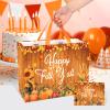 1PC Fall Harvest Gift Bag with Tissue Papers and Card, Happy Y'all Gift Bag Autumn Maple Leaves Pumpkin Gift Bag Thanksgiving Fall Gift Wrapping Paper Treat Bags for Thanksgiving Day Fall Party Favors view 3