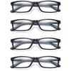 RaoOG Reading Glasses for Men/Women with Spring hinges 2.00 Blue Light Blocking Lenses, Black/Blue Frame Readers with Case view 1