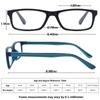 RaoOG Reading Glasses for Men/Women with Spring hinges 2.00 Blue Light Blocking Lenses, Black/Blue Frame Readers with Case view 4