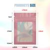 100 Pcs Pink Mylar Bags 2.7x3.9 Inch with Clear Window - Holographic Resealable Foil Pouch Packaging for Food Storage, Jewelry, Lip Gloss, and Small Business Use view 2
