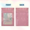 100 Pcs Pink Mylar Bags 2.7x3.9 Inch with Clear Window - Holographic Resealable Foil Pouch Packaging for Food Storage, Jewelry, Lip Gloss, and Small Business Use view 3