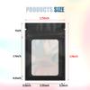 100 Pcs Black Mylar Bags 2.7x3.9 Inch with Clear Window - Holographic Resealable Foil Pouch Packaging for Food Storage, Jewelry, Lip Gloss, and Small Business Use view 2