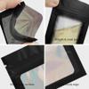 100 Pcs Black Mylar Bags 2.7x3.9 Inch with Clear Window - Holographic Resealable Foil Pouch Packaging for Food Storage, Jewelry, Lip Gloss, and Small Business Use view 4