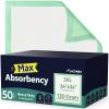 Fygrip 50 Count Hospital Grade 130 Gram 36 x 36 Max Absorbency Disposable Underpads, Leakproof Quick Drying XXXL Bed Pads Disposable for Adults, Kids, Pets Incontinence Pads, Pee Pads view 1