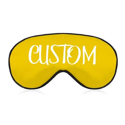 Ubvcxswaq Custom Eye Mask Upload Your Own Picture Text Image Logo Design Your Own Personalized Eye Shade Breathable and Comfortable Adjustable, Gold, 8.1"x4.1"