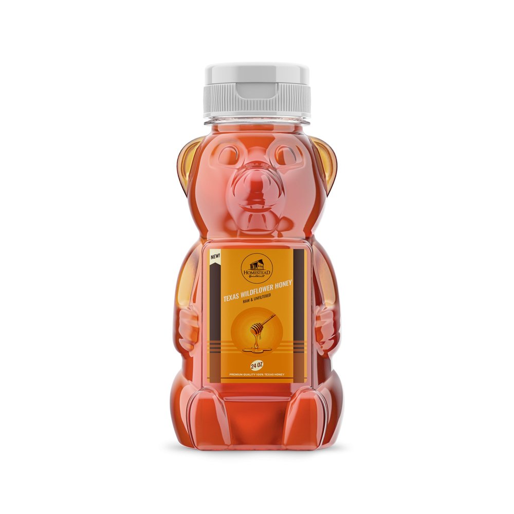 Texas Wildflower Honey, 24 oz, 100% Pure Raw Natural