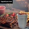 VeZee Disposable, Solid Color, Durable Hanna K. Signature Plastic Cups in Silver, 18 oz: Ideal for Parties, Events, and Everyday Beverage Needs:250CT view 2
