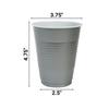 VeZee Disposable, Solid Color, Durable Hanna K. Signature Plastic Cups in Silver, 18 oz: Ideal for Parties, Events, and Everyday Beverage Needs:250CT view 3