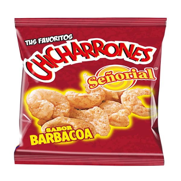Seorial Senorial Pork Skins BBQ Chicharrones box 18 pack (2 oz each) Guatemala snacks