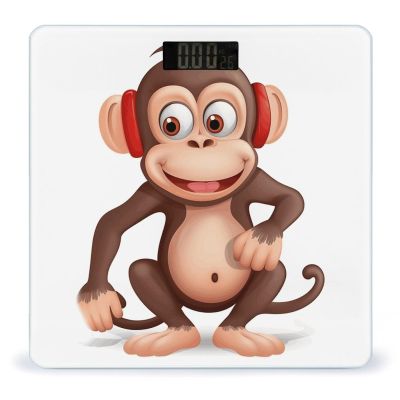 Weight Scale, Naughty Monkey Print Digital Scale Bathroom Scale LCD Display Scale Portable Scale Fitness Scale Household Scale