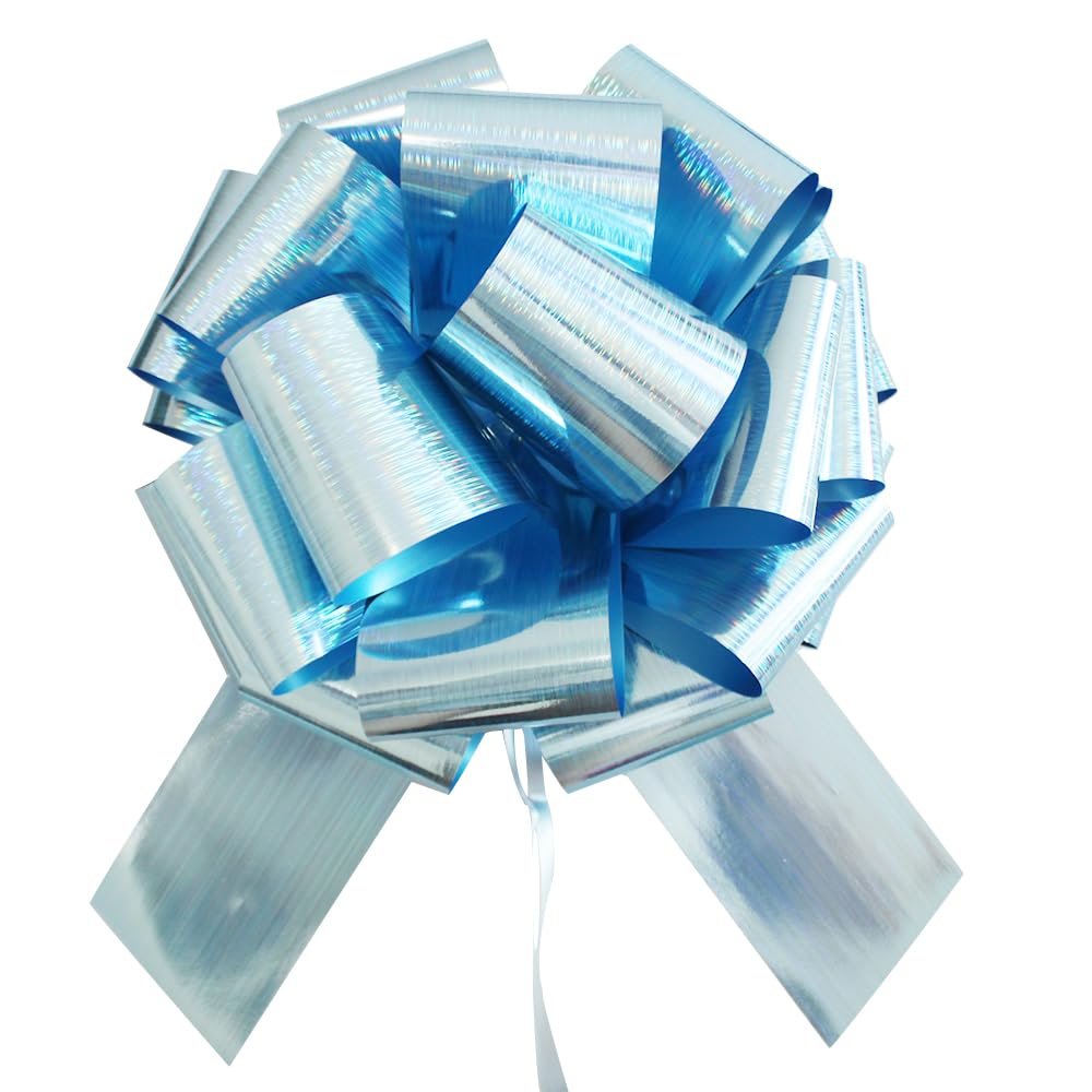 1Pc 14 Inch Extra Large Bow,Giant Gift Bow,Large Gift Bow for Cars Decor, New Houses, Gift Basket, Presents, Wreath, Decoration, Office, Valentine's Day (Light Blue)