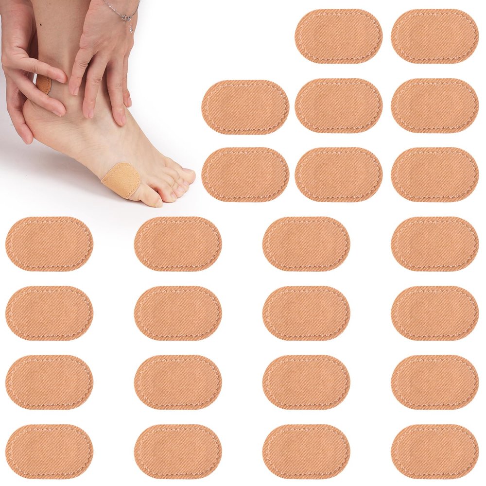 24pcs Toe Cushion Protectors Patches, Comfortable Adhesive Pads Lessen Pain Friction Adhesive Tape Anti-Slip Waterproof Foot Cushions Corn Remover Guards for Women Men Feet