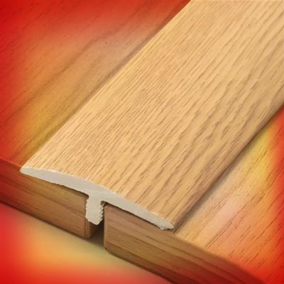 TAJMDGW PVC T Molding Floor Transition Strip, Self Adhesive Threshold Reducer for Joining Floor Gaps, Floor Flat Divider Strip, Doorway Edge Trim Ramp(Oak)