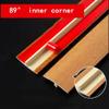 TAJMDGW PVC T Molding Floor Transition Strip, Self Adhesive Threshold Reducer for Joining Floor Gaps, Floor Flat Divider Strip, Doorway Edge Trim Ramp(Oak) view 3