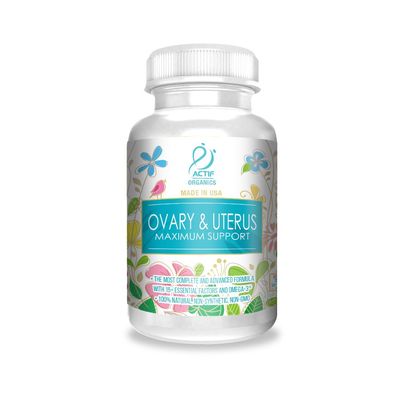 ACTIF Ovary and Uterus Maximum Support with 15 Advanced Factors and Omega-3 Non GMO, Made in USA, 90 Count