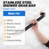 16" Grab Bars for Bathtubs and Showers Stainless Steel Safety Shower Handrail, Heavy Duty for Seniors, Handicap, Elderly Bathroom Grab Bars Toilet Shower Grab for Wall view 2
