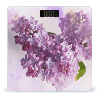YKUDBN Weight Scale, Lilac Flowers Print Digital Scale Bathroom Scale LCD Display Scale Portable Scale Fitness Scale Household Scale, style