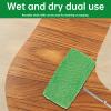 Abizarch 10Pcs Reusable Mop Pads Microfiber Mop Head Pads for 10-12 Inch Mop Machine Washable Dry Sweeping Cloths Wet Mopping Cloths Mop Refill Pads Wet Pads for Home Kitchen(Green) view 4