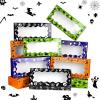 16Pcs Halloween Treat Boxes Halloween Cookie Boxes with Window Ghost Boo Pumpkin Skull Black Cat Pattern Bakery Boxes for Cupcake Candies Donuts for Trick or Treat Party Supplies view 1