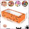 16Pcs Halloween Treat Boxes Halloween Cookie Boxes with Window Ghost Boo Pumpkin Skull Black Cat Pattern Bakery Boxes for Cupcake Candies Donuts for Trick or Treat Party Supplies view 2