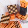 BEISHIDA 100 Sheets Fall Tissue Paper Bulk, 4 Pattern Orange Plaids Dot Stripe Wrapping Tissue Paper for Gift Bags, 14 x 20 Inch for Halloween Fall Bitherday Thanksgiving DIY Crafts Holiday Flowers view 2