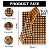 BEISHIDA 100 Sheets Fall Tissue Paper Bulk, 4 Pattern Orange Plaids Dot Stripe Wrapping Tissue Paper for Gift Bags, 14 x 20 Inch for Halloween Fall Bitherday Thanksgiving DIY Crafts Holiday Flowers view 3