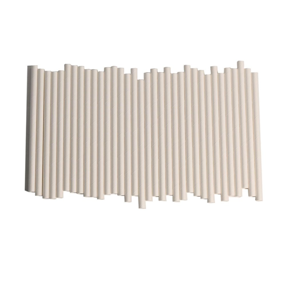Cocktail Drinking Straws Paper Disposable - 5.75" Small White Straw, Biodegradable Sip Stirrers, for Party, Birthday, Wedding
