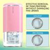 Portable Ultrasonic Contact Lens Cleaner with USB Charger and Solution Soak Case - Soft, Colored, Hard, Rgp, Ok Lens Pink view 4