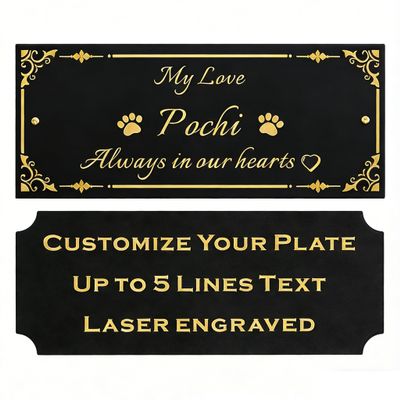 SINKAA 6"Wx2.5"H Personalized Name Plate,Custom Engraved Name Plaque,Black