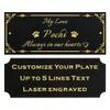 SINKAA 6"Wx2.5"H Personalized Name Plate,Custom Engraved Name Plaque,Black view 1
