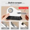 2024 New 2 in 1 Groove Cleaning Brush Window Track Cleaning Tools, Multipurpose Hard Bristle Crevice Cleaning Brush with Hidden Scraper, Shutter Door Window Track Kitchen Cleaning Kit (Orange 1pcs) view 4