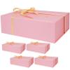 RayofSun Pink Gift Box,13.8" x 9" x 4.3" Large Groomsmen Proposal Box with Magnetic Closure Lid and Ribbon for Anniversary Wedding Birthday Graduation Festivals (5 Pack) view 1