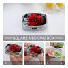 EKYOSHCZ Square Pill Box A Red Rose Pill Case 2 Compartment Medicine Pill Organizer for Purse & Pocket Portable Travel Pillbox Medicine Vitamin Cod Liver Oil Storage Box Organizer, Style view 3