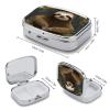 EKYOSHCZ Square Pill Box Sloth Pill Case 2 Compartment Medicine Pill Organizer for Purse & Pocket Portable Travel Pillbox Medicine Vitamin Cod Liver Oil Storage Box Organizer, Style-6 view 2