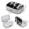 EKYOSHCZ Square Pill Box Black White Cows Pill Case 2 Compartment Medicine Pill Organizer for Purse & Pocket Portable Travel Pillbox Medicine Vitamin Cod Liver Oil Storage Box Organizer, Style-1 view 2