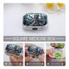 EKYOSHCZ Square Pill Box Cool Octopus Pill Case 2 Compartment Medicine Pill Organizer for Purse & Pocket Portable Travel Pillbox Medicine Vitamin Cod Liver Oil Storage Box Organizer, Style-5 view 3