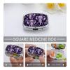 Square Pill Box Cartoon Cute Elephant Pill Case 2 Compartment Medicine Pill Organizer for Purse & Pocket Portable Travel Pillbox Medicine Vitamin Cod Liver Oil Storage Box Organizer view 3