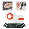 2 in 1 Groove Cleaning Brush Window Track Cleaning Tools, Door Window Groove Cleaning Brush with Hidden Scraper, Multifunction Hard Bristle Crevice Cleaning Brushes for Sliding Door Track (2, Orange) view 1