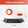 2 in 1 Groove Cleaning Brush Window Track Cleaning Tools, Door Window Groove Cleaning Brush with Hidden Scraper, Multifunction Hard Bristle Crevice Cleaning Brushes for Sliding Door Track (2, Orange) view 2
